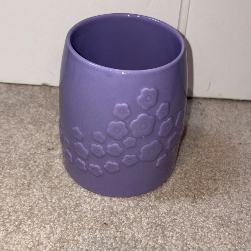 ITEM NO. 68: Floral Purple Ceramic Vase